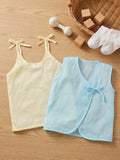 Baby Jhabla & Tie-Top Combo Set – Pack of 2