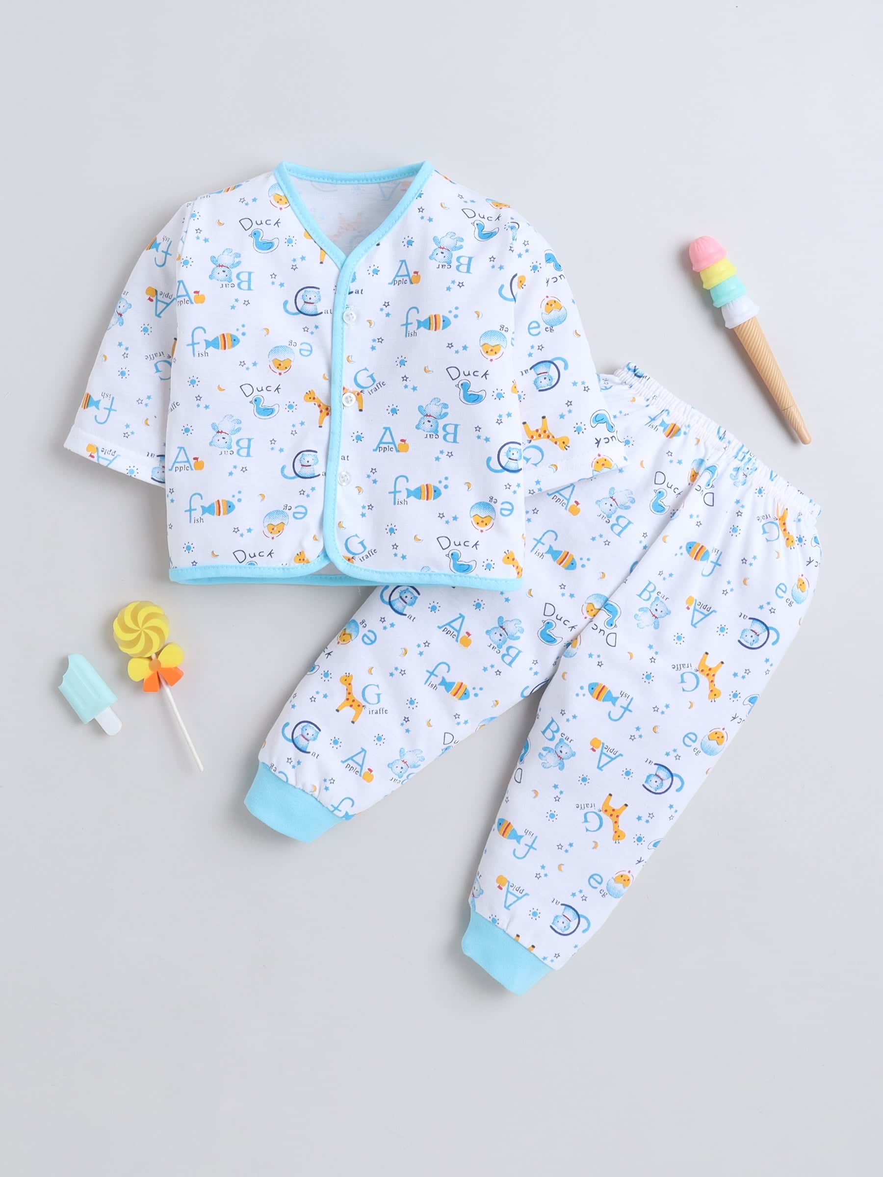 Little Angels Buy Baby Printed Nightwear Set Cotton Baby Full Sleeve Nightwear Set Cotton