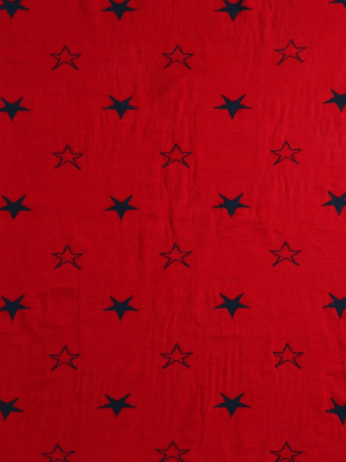 Little Angels Little Angels Reversible Blanket Woollen Perfect Nursery Essential with Stars Red & Navy Blue Blanket Blanket & Swaddle 2 in 1 Red & Navy Reversible Star Design Blanket 0-2Y / Red & Navy Blue / Baby Wool