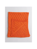 Little Angels Little Angels Baby Blanket Woollen Perfect Nursery Essential with Argyle Design Orange Blanket Blanket & Swaddle 2 in 1 Reversible Orange Textured Blanket 0-2Y / Orange / Baby Wool
