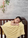 Little Angels Little Angels Premium Soft Knitted Baby Blanket - Yellow Blanket & Swaddle Fierce Warmth, Softly Delivered Blanket 0-2Yr / Yellow / Baby Wool