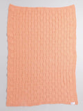 Little Angels Little Angels Baby Blanket Woollen Perfect Nursery Essential with Checkered Design Blanket Blanket & Swaddle Peachy Dreams in Cozy Squares 0-2Y / Peach / Baby Wool