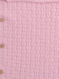 Little Angels Little Angels 1 Pc Swaddle Basketweave Woollen Pink Swaddle For Baby Girls Blanket & Swaddle Peekaboo Snuggles, Buttoned Love Swaddle