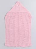 Little Angels Little Angels 1 Pc Swaddle Basketweave Woollen Pink Swaddle For Baby Girls Blanket & Swaddle Peekaboo Snuggles, Buttoned Love Swaddle