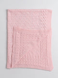 Little Angels Little Angels Baby Blanket Woollen Perfect Nursery Essential with Cable Knit Design Pink Blanket Blanket & Swaddle Pretty in Pink, Twice Cozy Blanket 0-2Y / Pink / Baby Wool