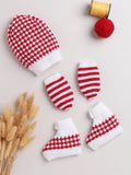 Little Angels Candy Cane Cozy Baby Set Cap, Socks & Mittens Candy Cane Cozy Baby Set 3-6 M / Striped