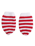 Little Angels Candy Cane Cozy Baby Set Cap, Socks & Mittens Candy Cane Cozy Baby Set
