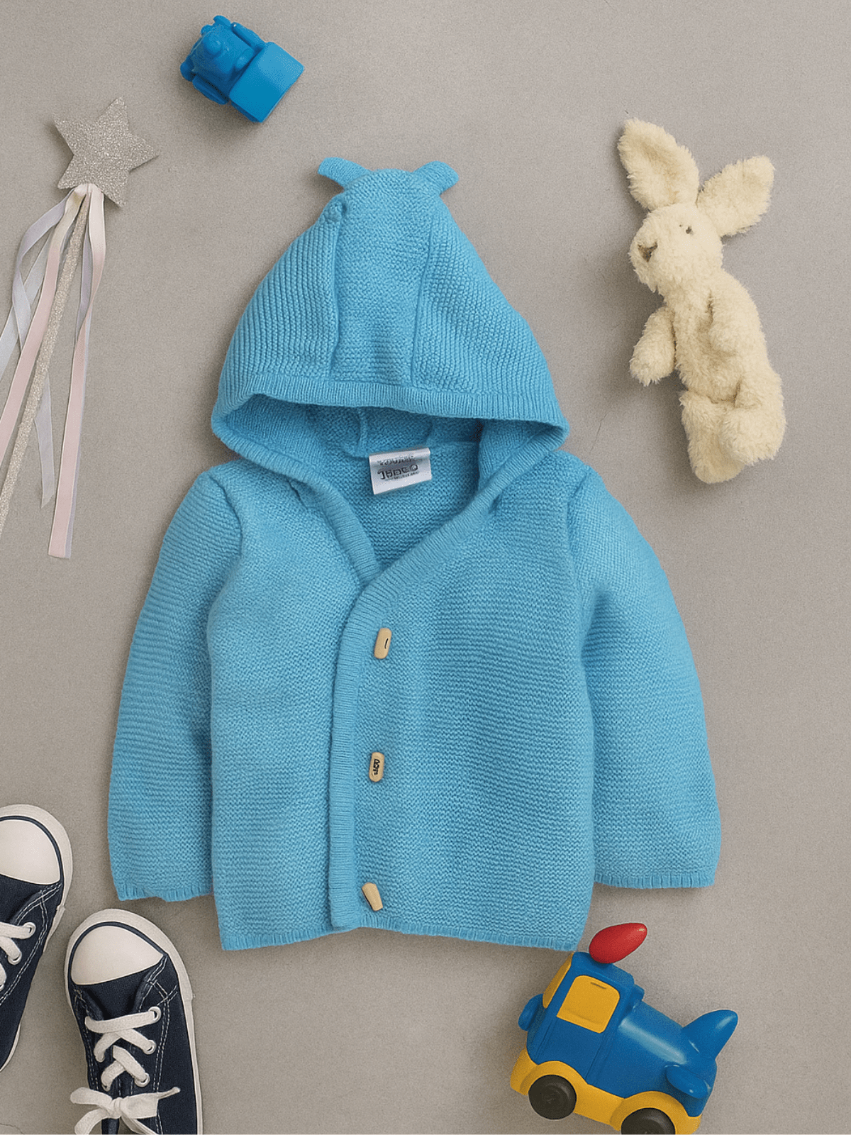 Little Angels Little Bear Button-Up Bliss Cardigan Little Bear Button-Up Bliss 6-12 M / Blue