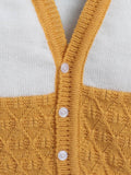 Little Angels Little Angels Baby Wool V-Neck Full Sleeves Color-Block with Diamond Design Cardigan Sweater For Baby Boys  Cardigan Snug & Buttoned Up Cardigan
