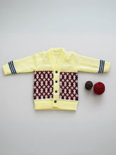 Little Angels Tiny Trendsetter Knit Cardigan Cardigan Tiny Trendsetter Knit Cardigan Cream & Navy / 0-3 M / Baby Wool