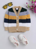 Little Angels Tiny Trendsetter Multicolor Baby Cardigan Cardigan Tiny Trendsetter Multicolor Baby Cardigan 3-6 M / White