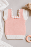 Little Angels Baby Wool - Sleeveless Vest for 0-12M Cloud Trim Cozy Knitwear