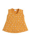 Little Angels Little Angels Scoop Neck Cotton Red Sleeveless Printed Top with Bloomer Set For Baby Girls Co-ords Peekaboo Play Top & Bloomer Set