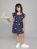 Little Angels Little Angels 1 Pc Dress & Frocks Cotton Square Neck Flared Sleeves Printed A-line Dress For Baby Girls Dress & Frocks Square Neck Flared Sleeves Printed A-line Dress