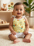 Little Angels Buy Knot Cotton Jhabla for Newborn | My Little Angels Jhabla/Vest Cartoon Print Tie Knot Cotton Baby Vest