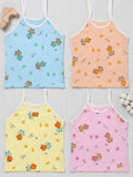 Little Angels Buy Knot Cotton Jhabla for Newborn | My Little Angels Jhabla/Vest Cartoon Print Tie Knot Cotton Baby Vest