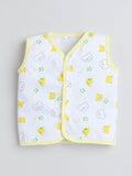 Little Angels Little Angels Pack of 4 Jhabla/Vest Cotton V-Neck Sleeveless Printed Jhablas For Baby Boys and Baby Girls Jhabla/Vest Cuddle Critters Vest Set