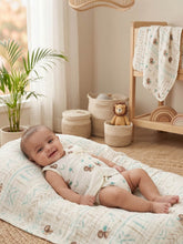 Little Angels Newborn Muslin Jhabla & Nappy Set | Soft Cotton Lion Print Baby Wear Jhabla/Vest Cute Lion Print Muslin Cotton Baby Jhabla & Nappy Set 0-3 M / Yellow / Muslin