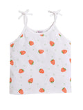 Little Angels Little Angels Baby Strawberry Tie-Knot Cotton Vests – Pack of 3 Jhabla/Vest Strawberry Knot Style Cotton Jhabla
