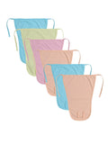 Little Angels Little Angels Solid Nappy / Langot - Pastel Pack of 6 Nappy/Langot Color Splash Interlock Nappies
