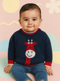 Little Angels Little Angels Baby Sweater Pullover with Long Sleeves, Round Neck and Giraffe Design for Kids 3 to 4 Years Pullover Tall Buddy Knit Pullover