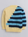Little Angels Little Angels Baby Wool V-neck Full Sleeves Striped Pullover Sweater For Baby Boys Pullover The Snuggle Stacker Pullover