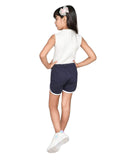Little Angels Little Angels Cotton Navy Solid Shorts For Girls Shorts Lil Explorer Solid Shorts