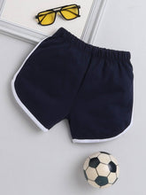 Little Angels Little Angels Cotton Navy Solid Shorts For Girls Shorts Lil Explorer Solid Shorts