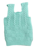 Little Angels Little Angels Baby Wool Square Neck Cable Knit with Basketweave Sleeveless Pullover For Baby Boys and Girls Sleeveless/vests Bundle Up Button-Up Basketweave Pullover