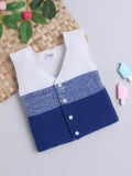 Little Angels Buttoned Up Bliss Vest Sleeveless/vests Buttoned Up Bliss Vest 0-3 M / Blue & White / Baby Wool