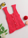 Little Angels Diamond Dazzle Knit Vest Sleeveless/vests Diamond Dazzle Knit Vest Fuschsia / 0-3 months / Baby Wool