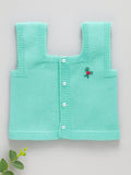 Little Angels Little Angels Baby Wool Square Neck Embroidered Sleeveless Cardigan For Baby Boys Sleeveless/vests Little Buds Winter Knit Charm Vest
