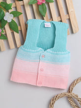 Little Angels Little Angels Baby Wool Heart Neck Color-Block Cinderella Sweater For Baby Girls Sleeveless/vests Sugar Swirl Winter Vest 0-3M / Baby Wool / Green