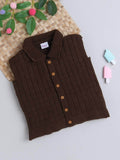 Little Angels Little Angels Baby Wool Collared Neck Checkered Sleeveless Cardigan For Baby Boys and Girls Sleeveless/vests Warm Whiskers Button-Up Vest