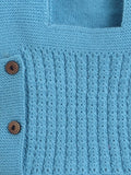 Little Angels Little Angels Baby Wool Square Neck Lace Rib Sleeveless Cardigan For Baby Boys Sleeveless/vests Warm Whispers Buttoned Baby Vest