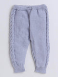 Little Angels 2 Pcs Sweater Set Cable Knit Collared Neck Baby Wool Grey Pullover and Pants For Baby Boys Sweater Sets Bundle & Stroll Cable Set