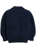 Little Angels Little Angels Sweater Set Baby Wool Full Sleeves V-Neck Textured Navy 3-Piece Set Sweater Sets Checkmate Cozy Knitwear Trio