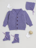 Little Angels Crayon Dreams Knit Set Sweater Sets Crayon Dreams Knit Set 0-3 M / Violet