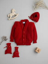 Little Angels Festive Red Warmth Knit Set Sweater Sets Festive Red Warmth Knit Set 0-3 M / Red