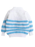 Little Angels Little Angels V-Neck Full Sleeves Full Sleeves Striped Cardigan, Tie-Knot Cap and Socks Sweater Sets Little Arrows Feather-Touch Outfit