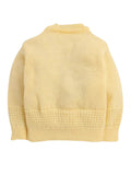 Little Angels Little Angels Sweater Set Baby Wool Full Sleeves V-Neck Textured Yellow 3-Piece Set Sweater Sets Little Stripes, Big Cuddles Set