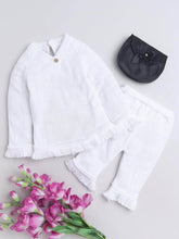 Little Angels 2 Pcs Sweater Set Solid V-Neck Baby Wool White Pullover and Pants For Baby Girls Sweater Sets Mini Fashion, Major Cuteness Set 0-3 M / White / Baby Wool