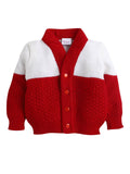 Little Angels Little Angels V-Neck Full Sleeves Full Sleeves Colour-Block Cardigan, Tie-Knot Cap and Socks Sweater Sets Pure Embrace Babywear Set