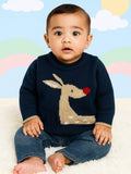 Little Angels Little Angels Sweater Set Baby Wool Full Sleeves V-Neck Fair Isle Knitted Red 3-Piece Set Sweater Sets Reindeer Knit Pullover for Babies & Toddlers