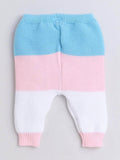 Little Angels Little Angels Round Neck Full Sleeves Color-Block Pink & Blue Cardigan, Pants, Cap & Socks Sweater Sets Sweet Ripple Baby Set