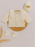 Little Angels Timeless Star Embroidered Baby Set Sweater Sets Timeless Star Embroidered Baby Set cream / 0-3 M