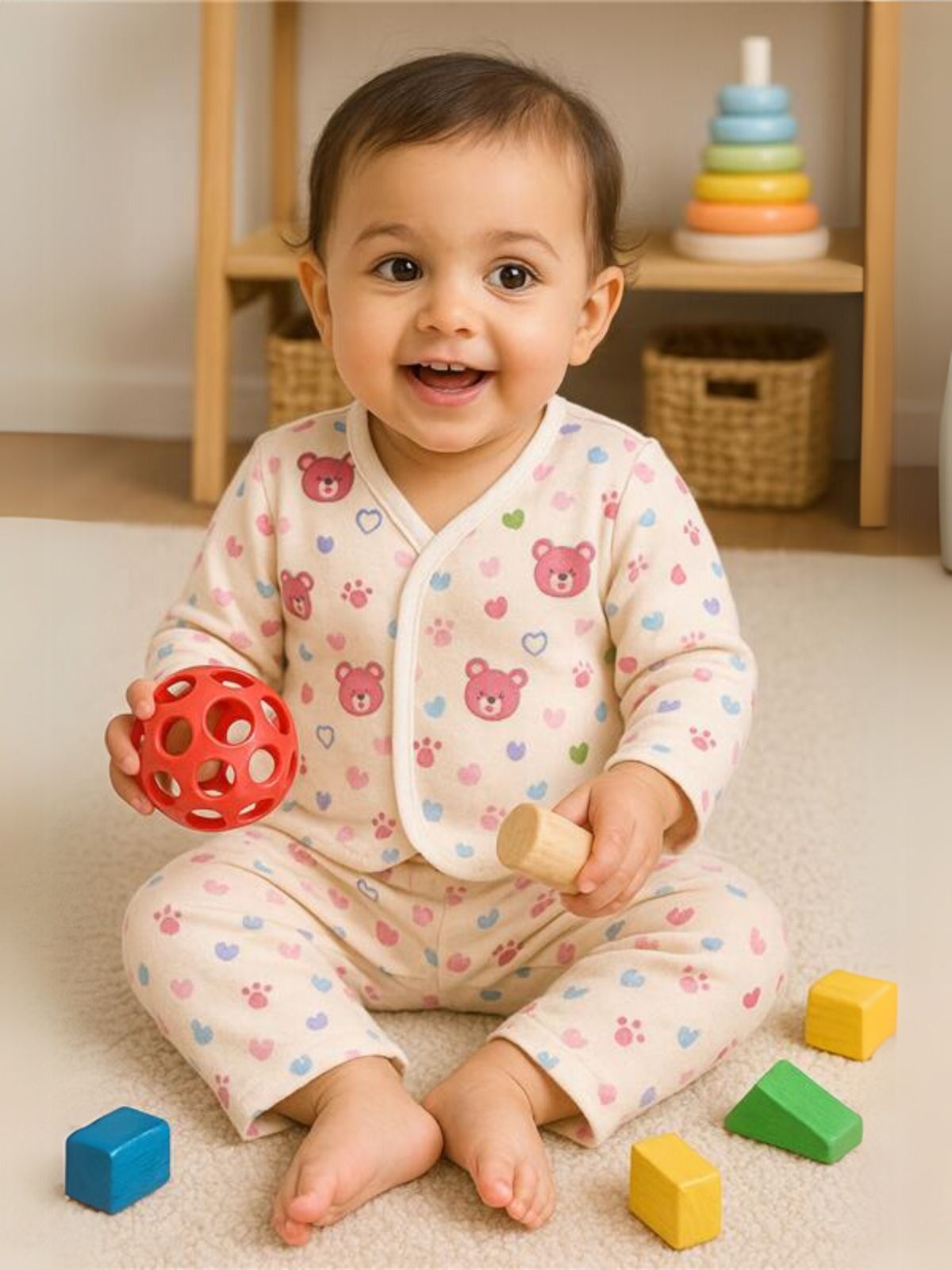 Snuggle Time Baby Cotton Night Suit