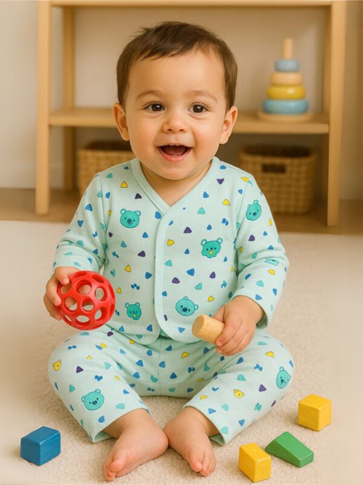 Snuggle Time Baby Cotton Night Suit