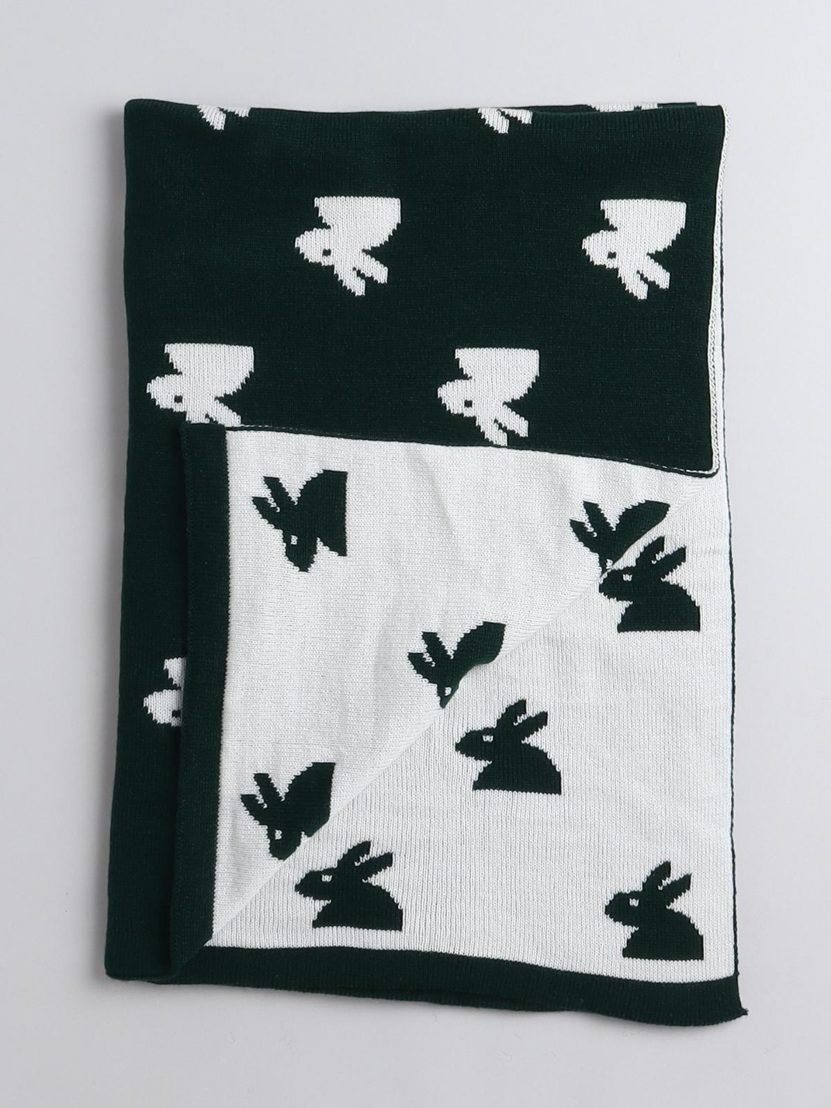 Baby Wool Rabbit Design Reversible Blanket