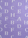 2 in 1 Purple & White Reversible ABC Cartoon Design Blanket